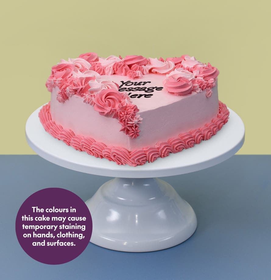 Pink Velvet Vintage Heart Cake