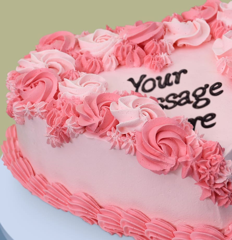 Pink Velvet Vintage Heart Cake