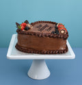 Gâteau Cœur Chocolat Noisette et Fruits Rouges