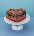 Heart Shaped Chocolate Drip Cake
