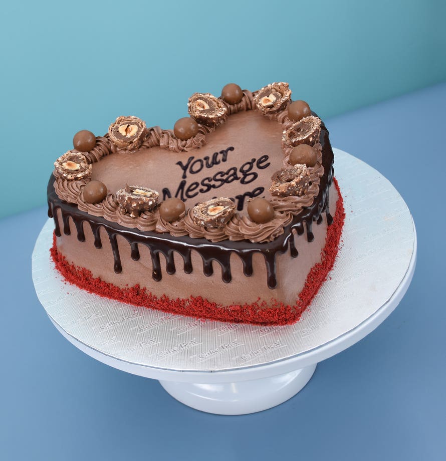 Heart Shaped Chocolate Drip Cake