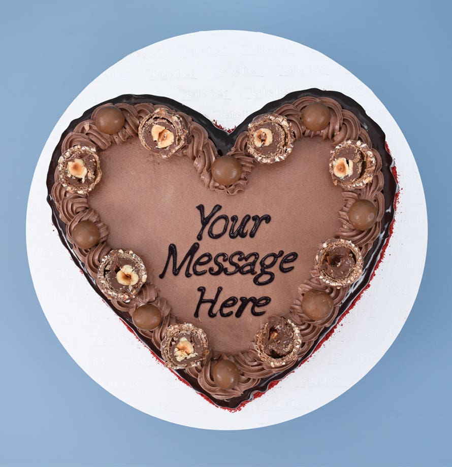 Heart Shaped Chocolate Drip Cake