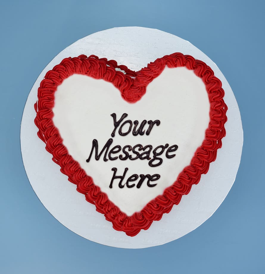 Red Polka Dot Heart Shaped Cake
