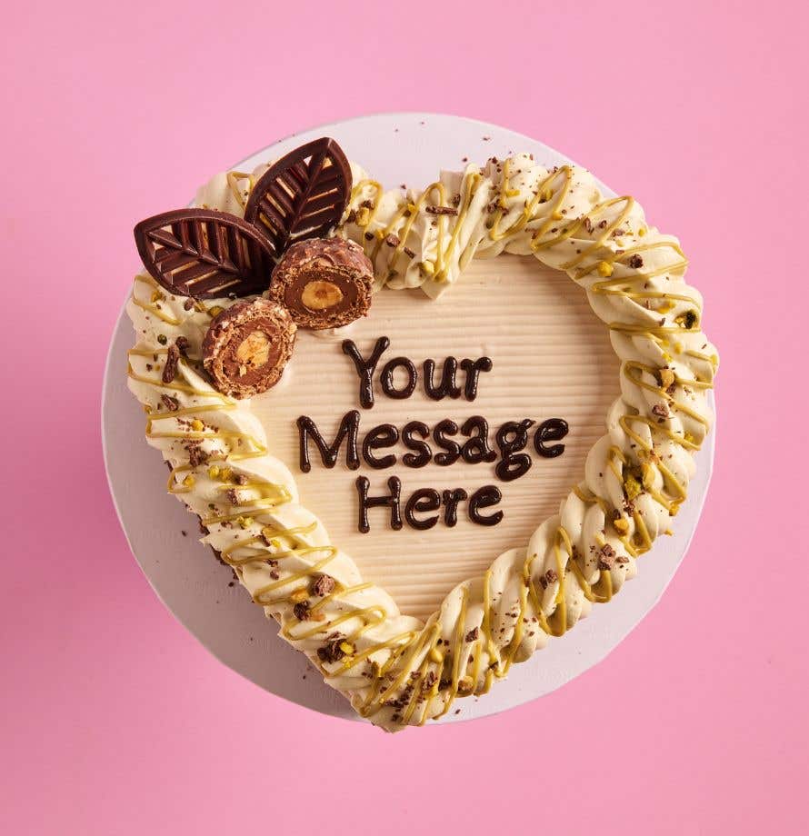 Pistachio Tiramisu Heart Cake