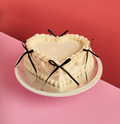 Vintage Heart Bow Cake