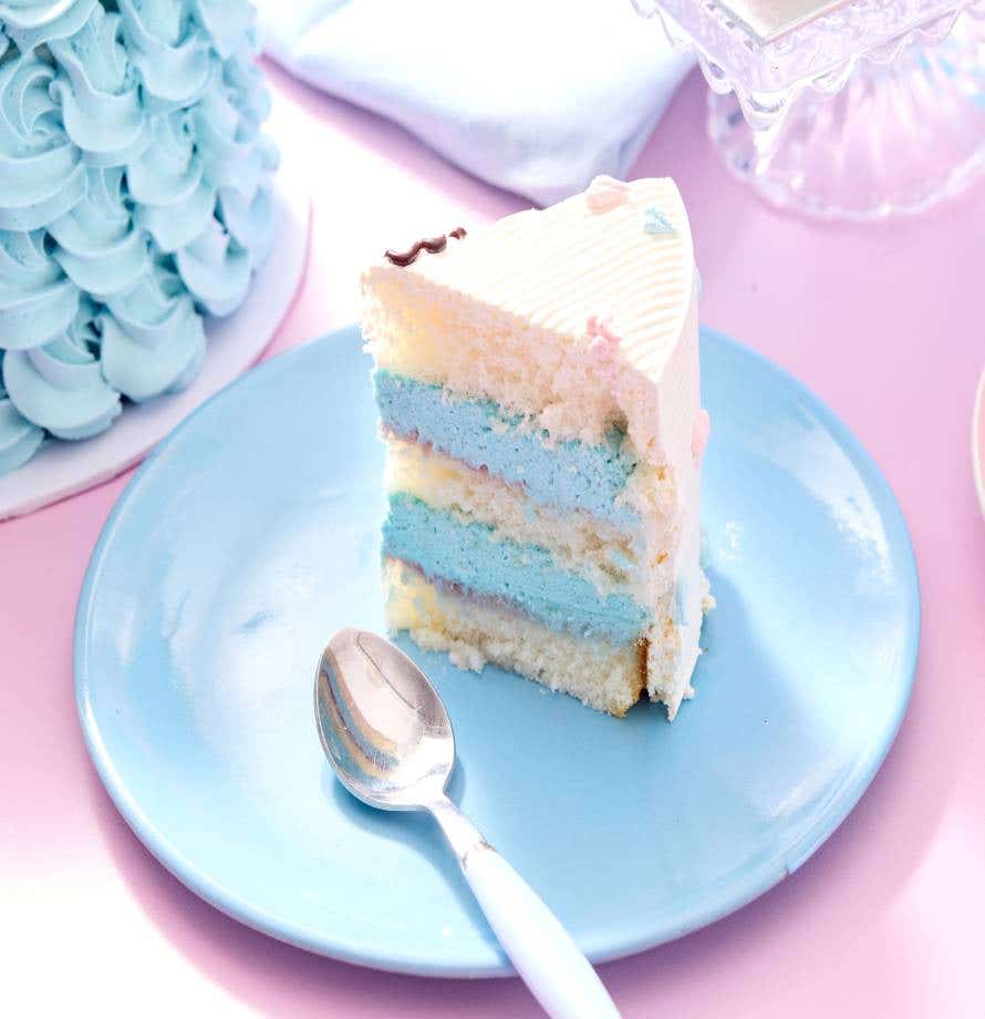 Gender Reveal Mini Hearts Cake