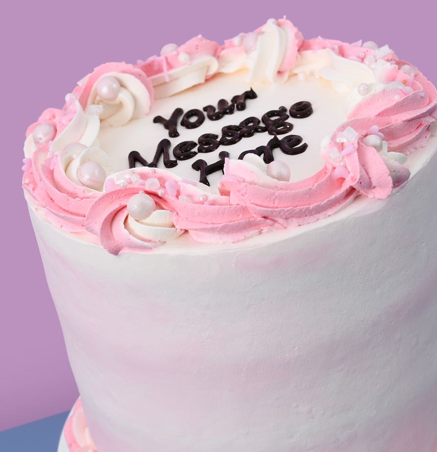 Ombre Pink Pearl Tall Cake
