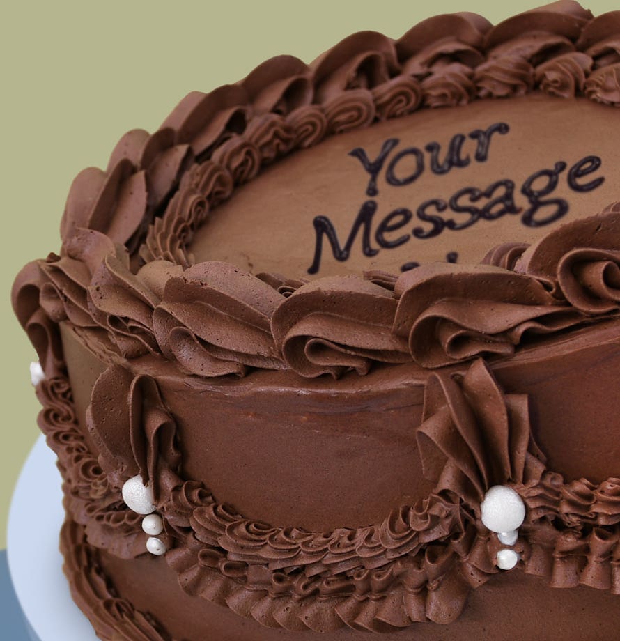 Chocolate Pearl Vintage Cake