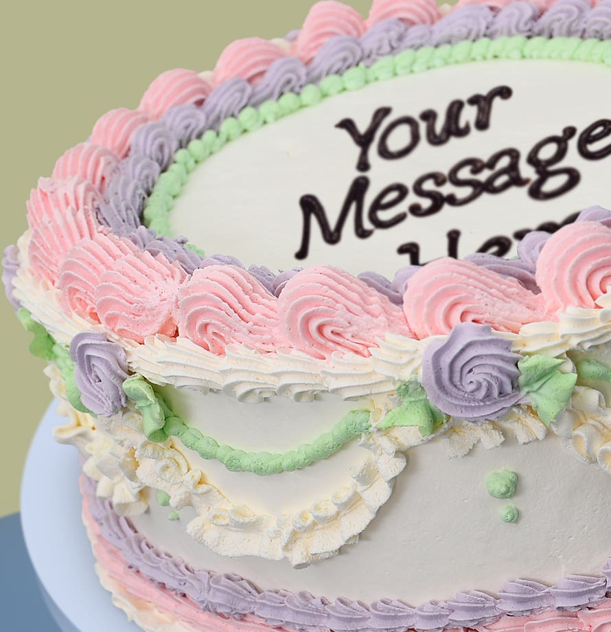 Gâteau vintage élégant aux couleurs pastel