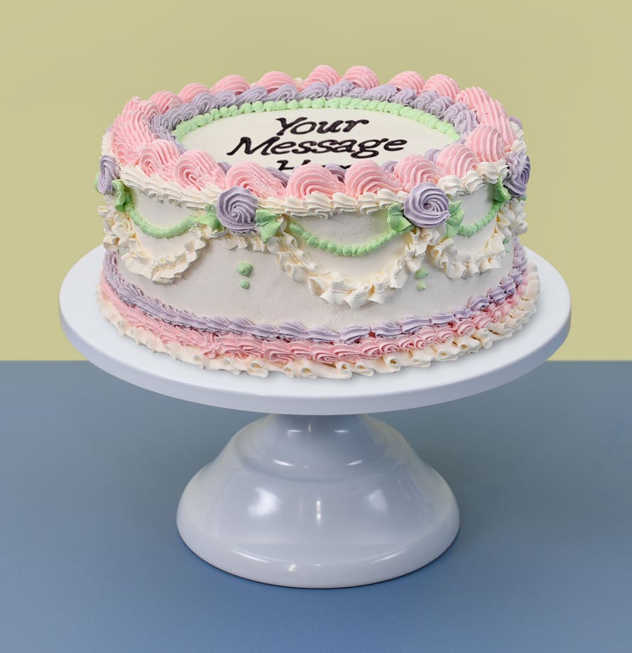 Gâteau vintage élégant aux couleurs pastel