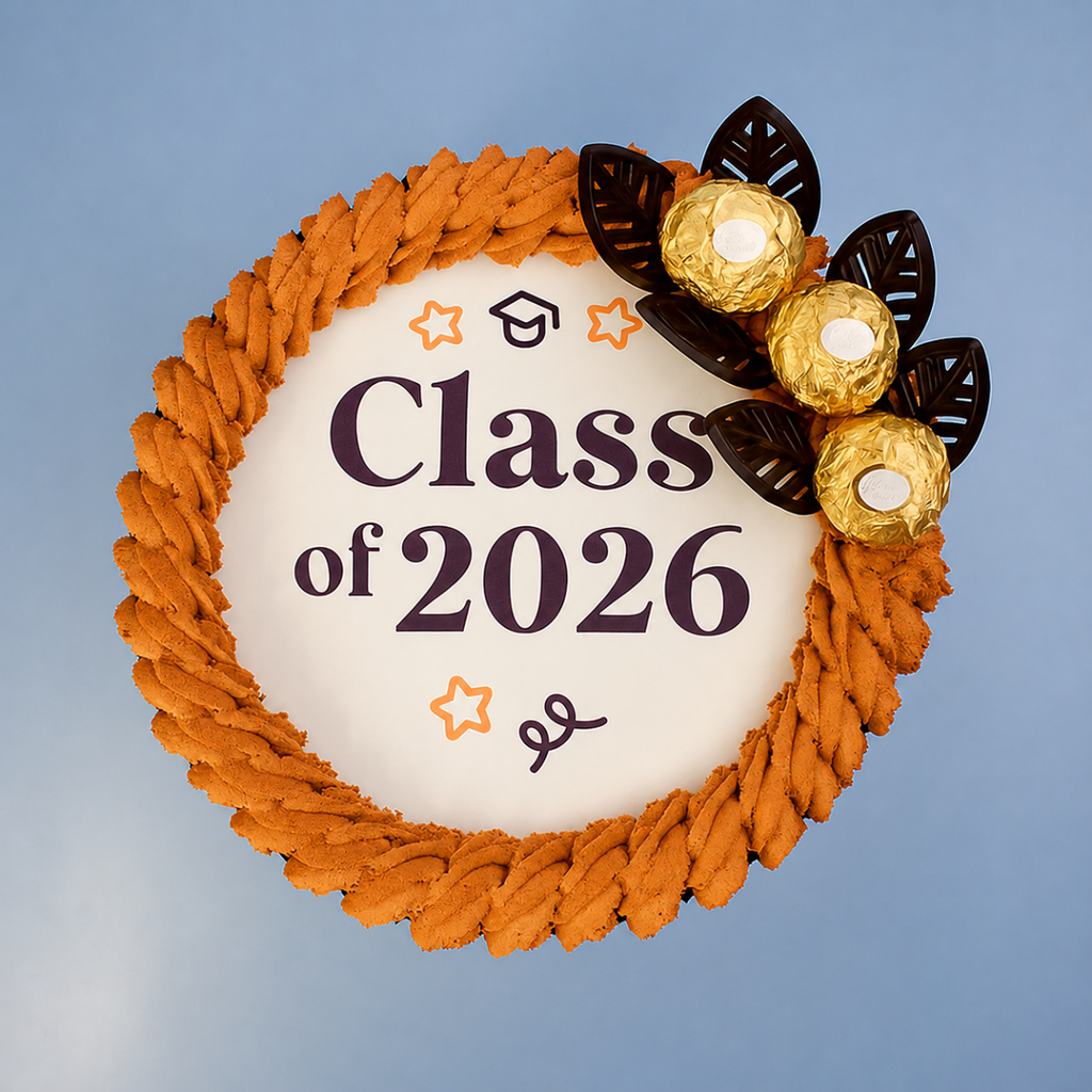 Circular Graduation Photo Cake