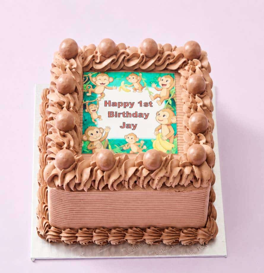 Gâteau Photo Thème Singe