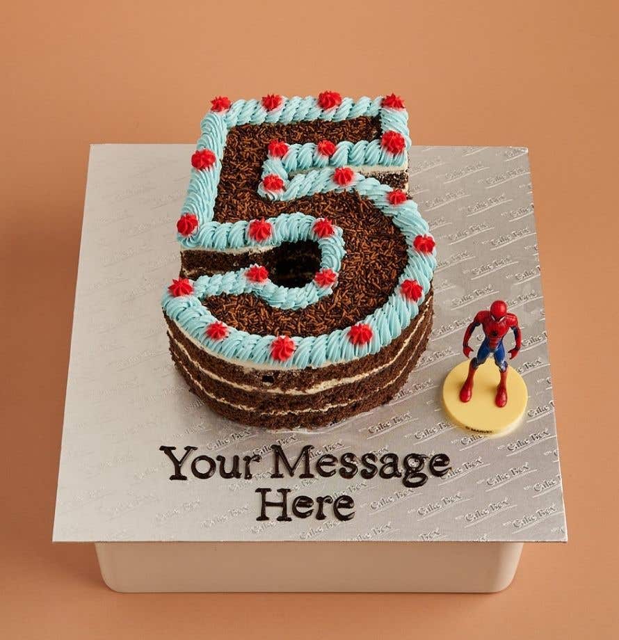 Gâteau Chiffre Spiderman