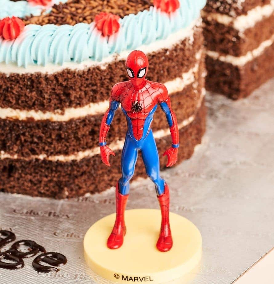 Spiderman Number Cake