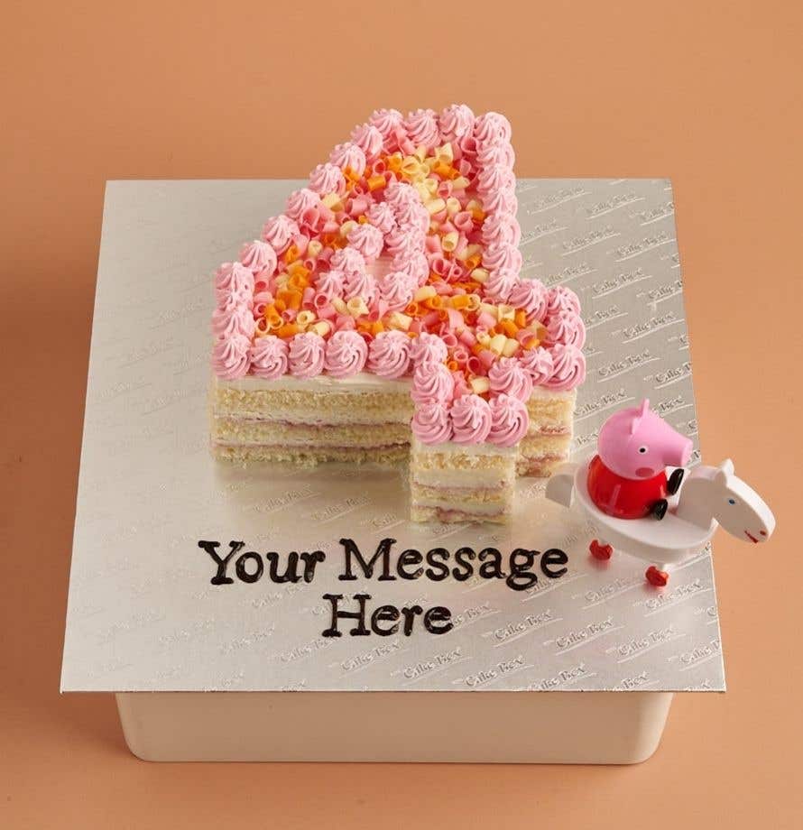 Gâteau chiffre Peppa Pig