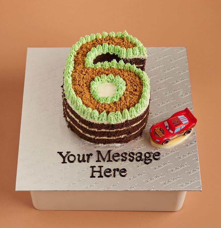 Lightning Mcqueen Number Cake