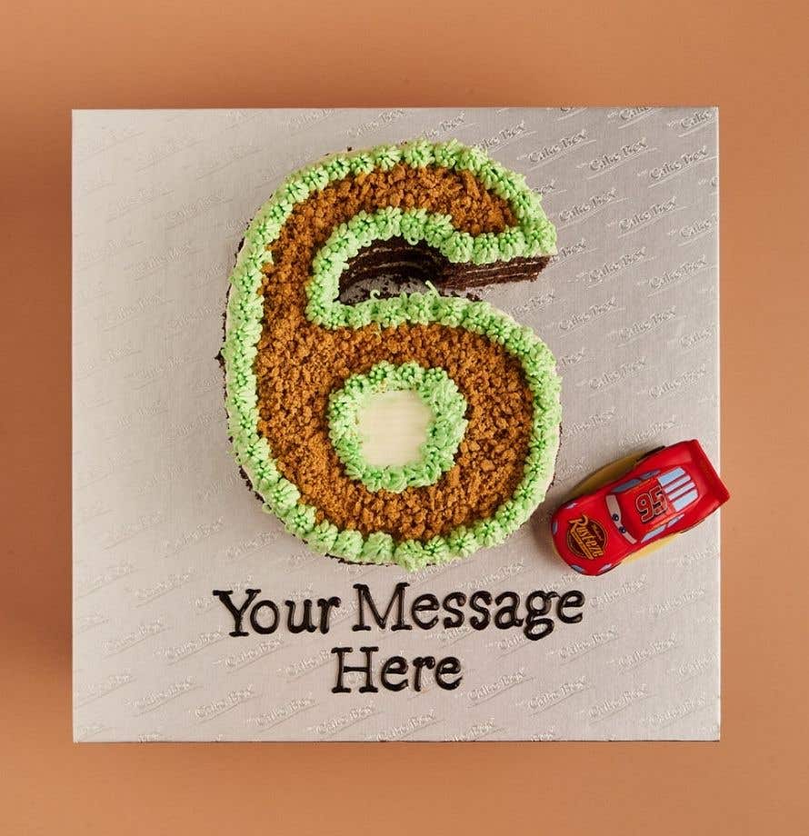 Lightning Mcqueen Number Cake