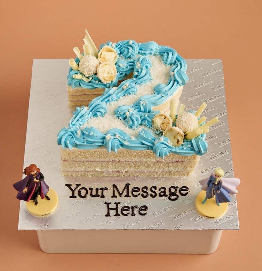 Elsa & Anna Frozen Number Cake