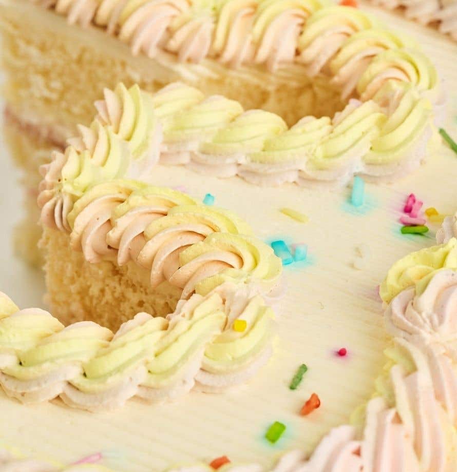 Unicorn Rainbow Number Cake