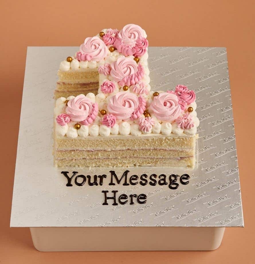 Gâteau chiffre tourbillons roses