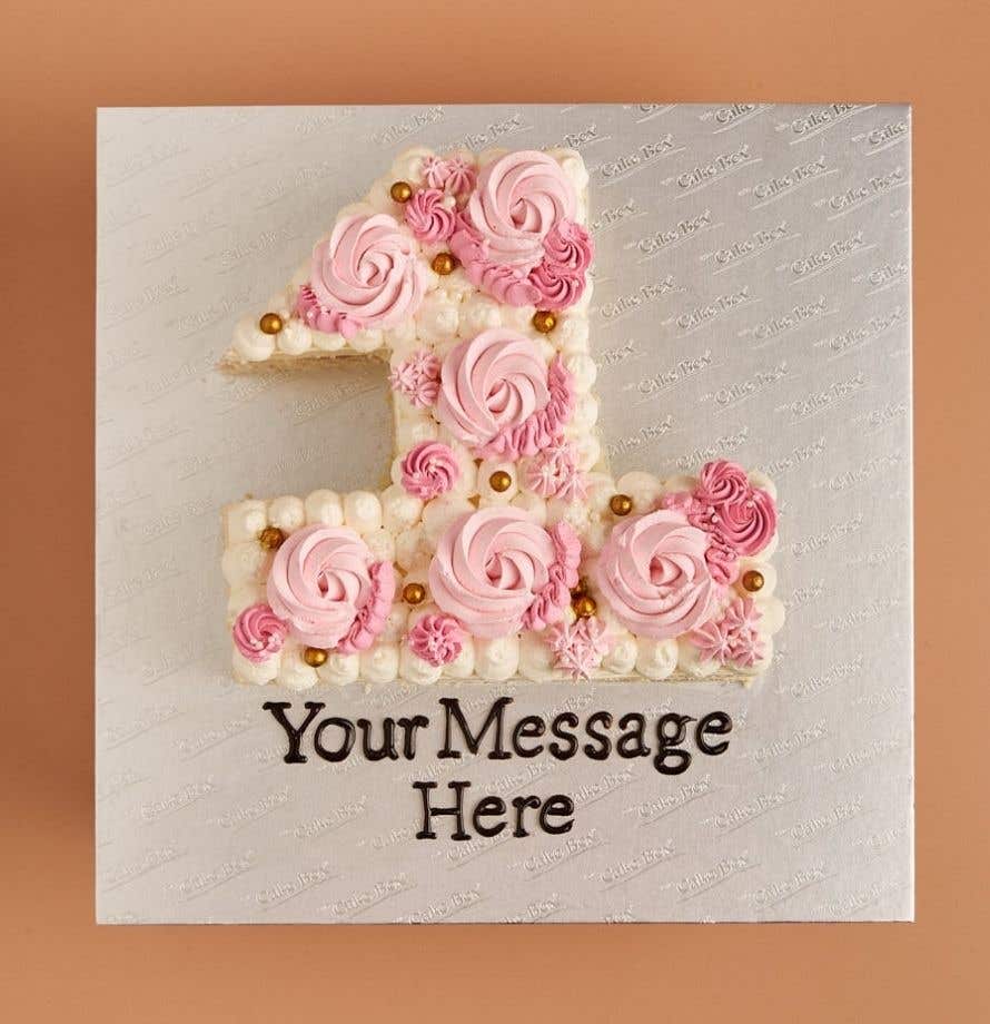 Pink Swirls Number Cake