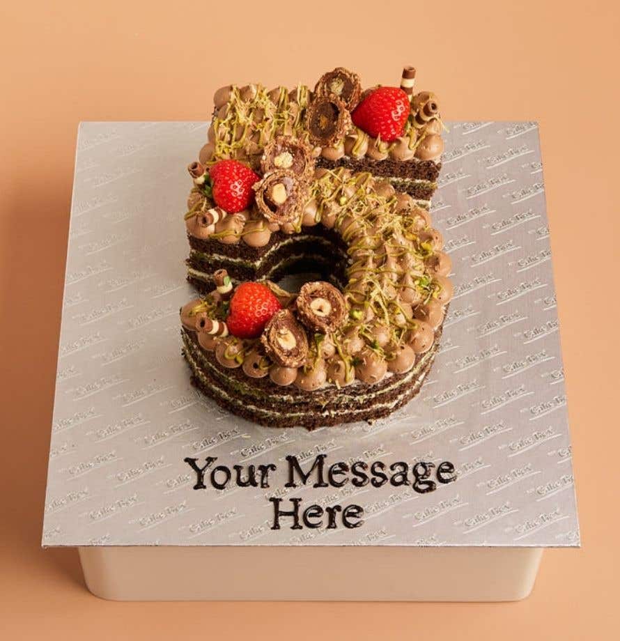 Dubai Chocolate Number Cake