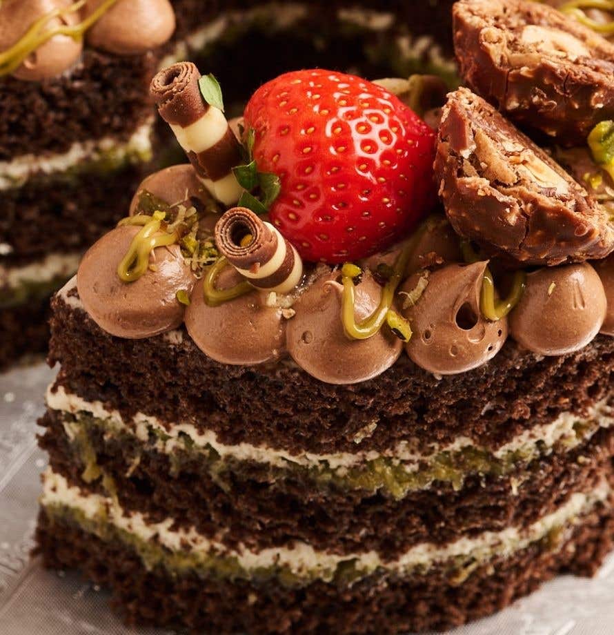 Dubai Chocolate Number Cake