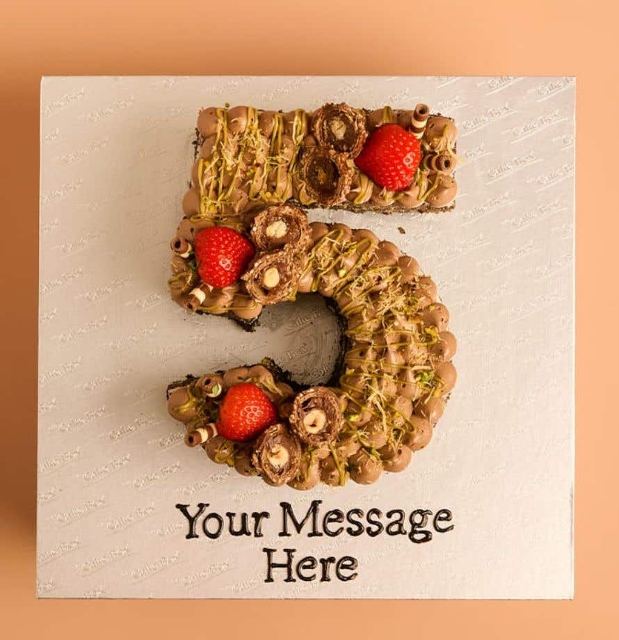 Dubai Chocolate Number Cake