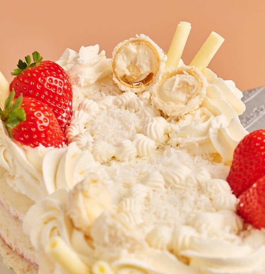Strawberry Coconut Number Cake