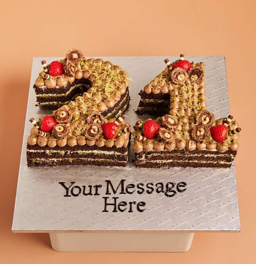 Gâteau chiffre double au chocolat de Dubaï