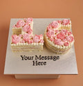 Pink Swirls Double Number Cake