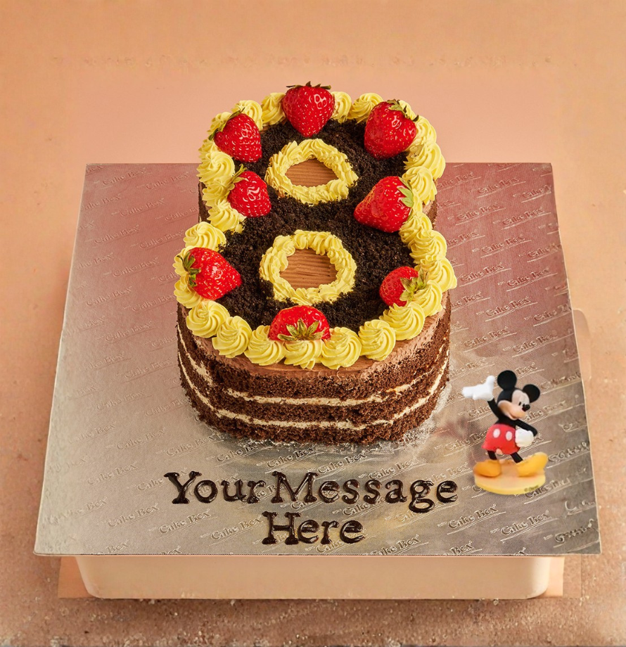 Mickey Mouse Number Cake