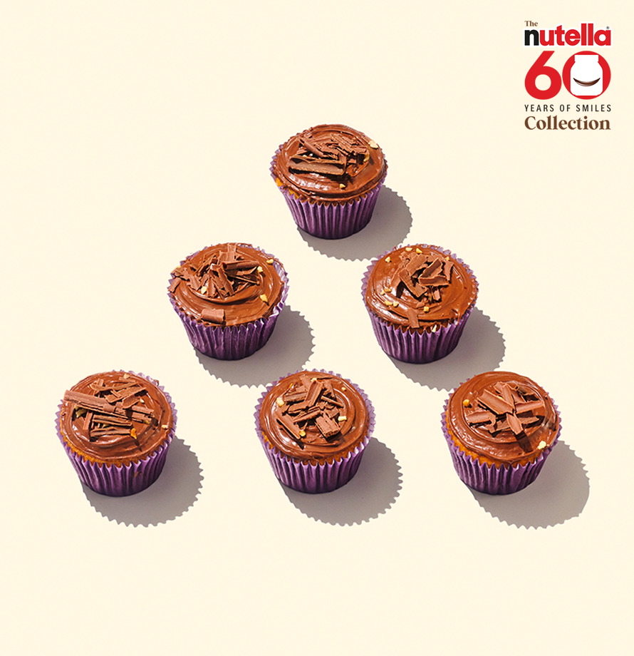 Box of 6 Chocolate Flake Cupcakes with Nutella®