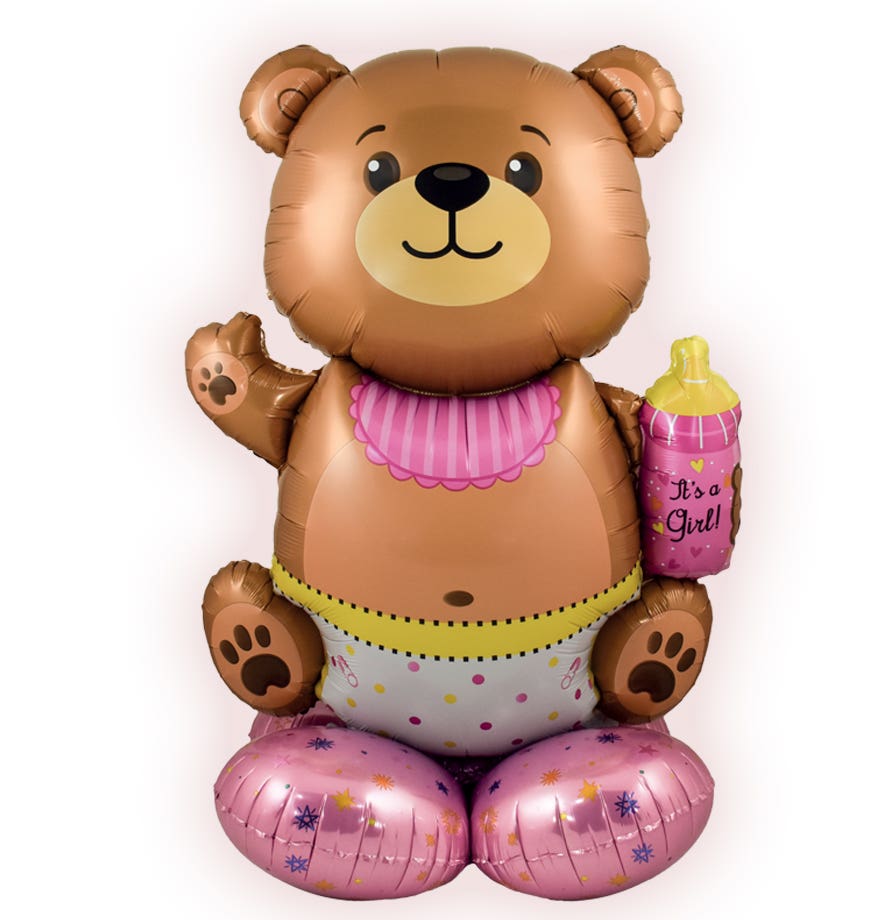 42" It's A Girl Bear Balloon