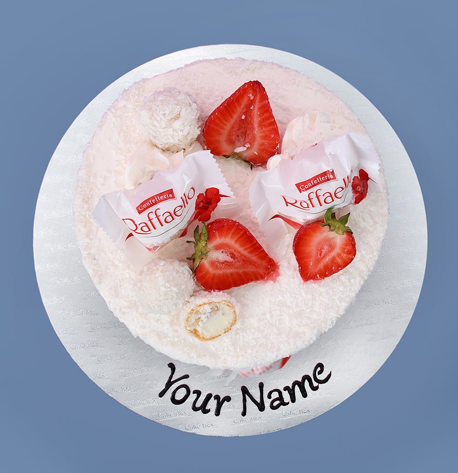 Strawberry Coconut Layered Tall Cake
