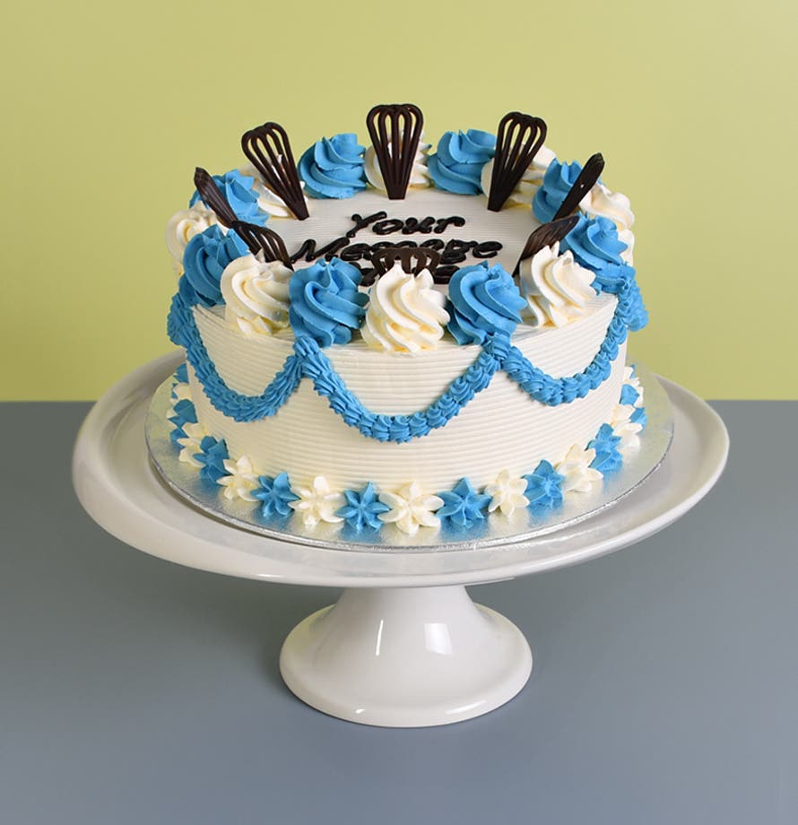 Colour Theme Piped Cake