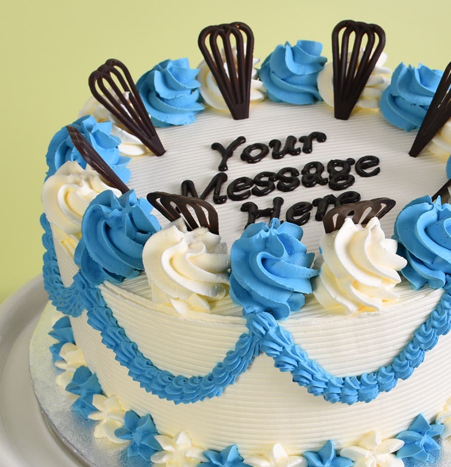 Colour Theme Piped Cake