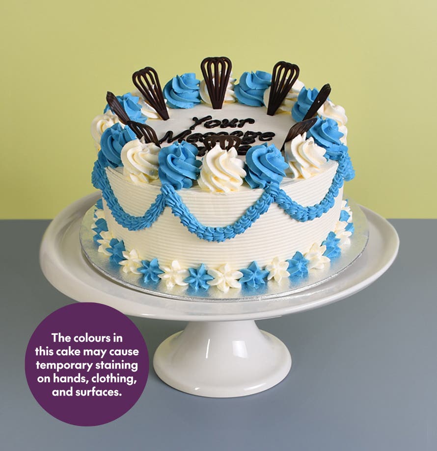 Colour Theme Piped Cake