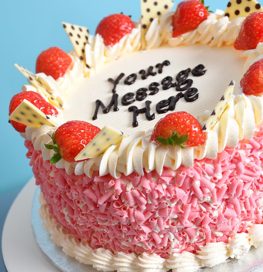Strawberry Fan Cake