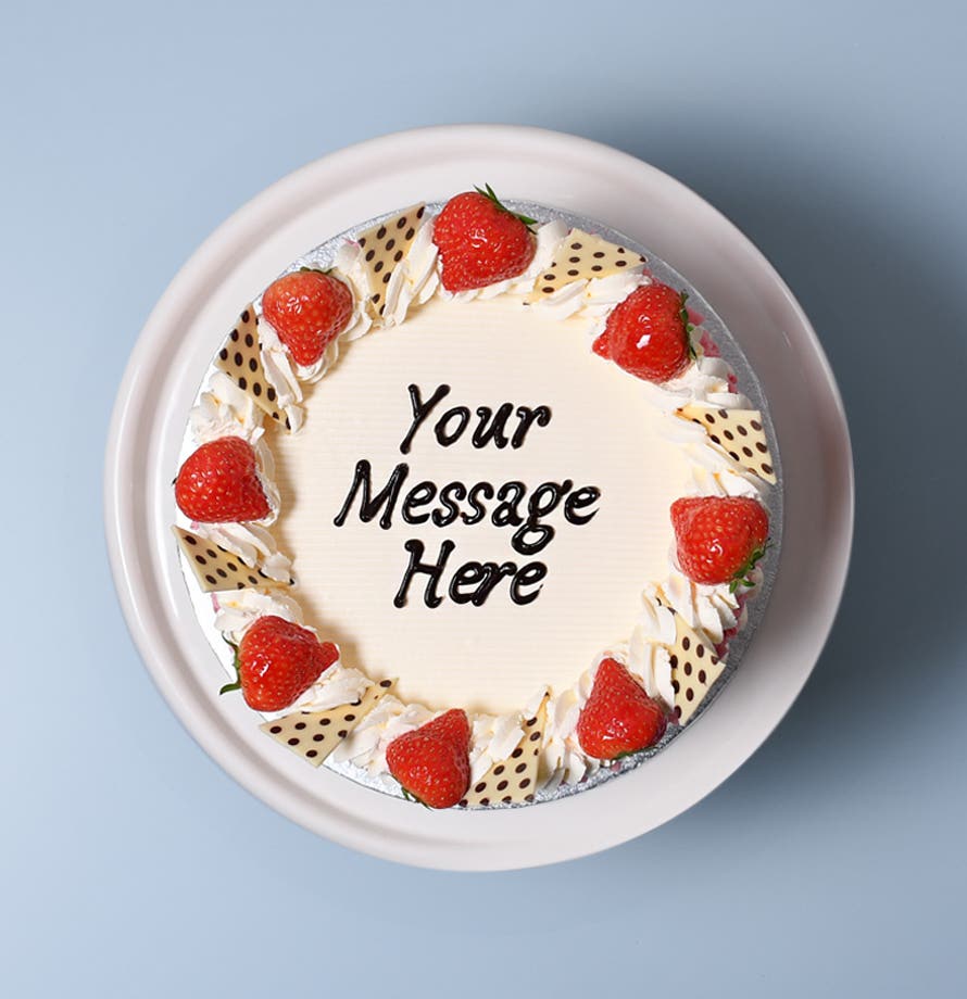 Strawberry Fan Cake