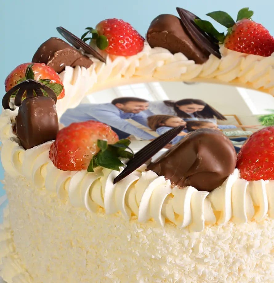 Fruit & Chocolate Bounty Photo Cake