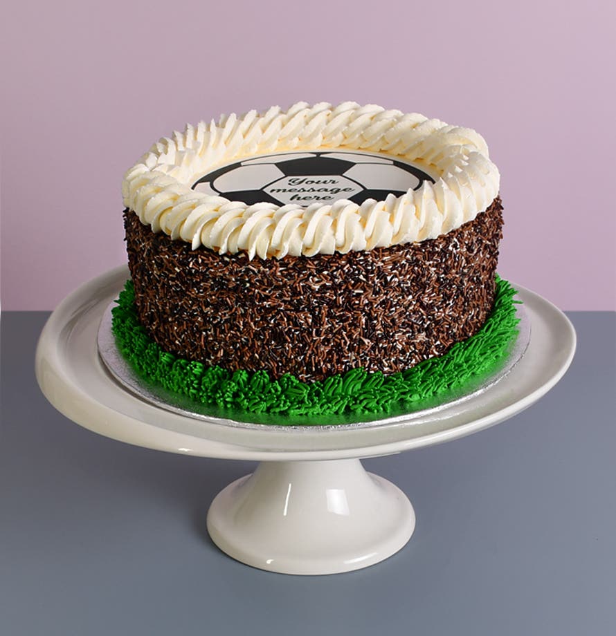 Choc Sprinkle Football Cake