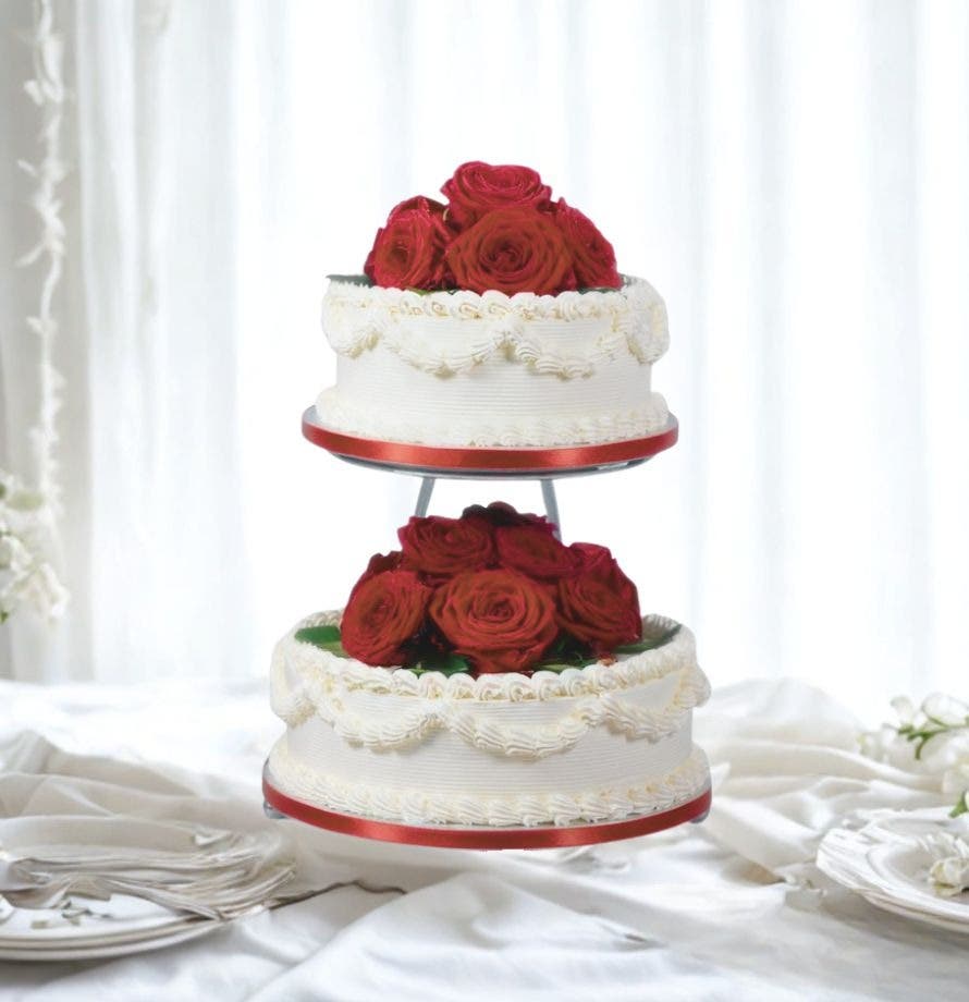 Classic Two Tier Red Roses