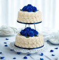 Rosette Two Tier Blue Roses