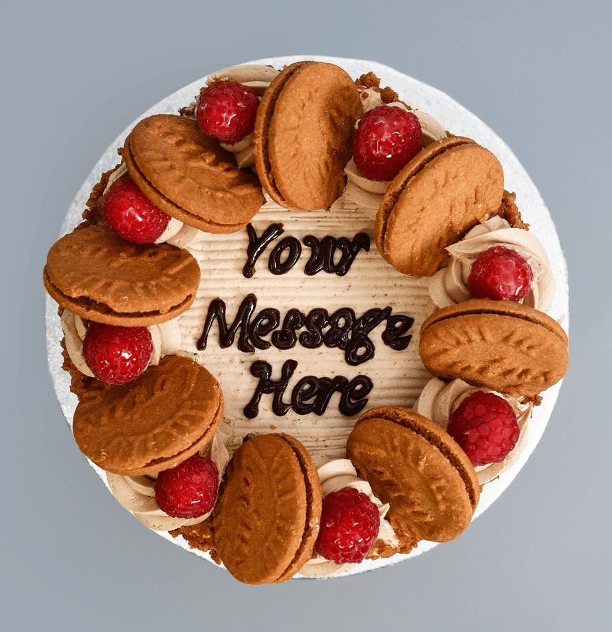 Raspberry Speculoos Bliss Round Cake