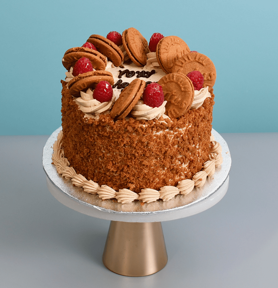 Raspberry Speculoos Bliss Round Cake