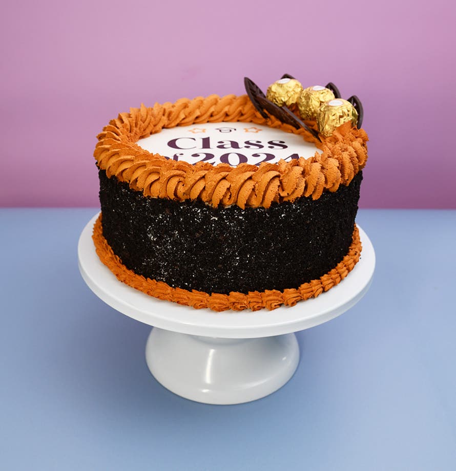 Circular Graduation Photo Cake