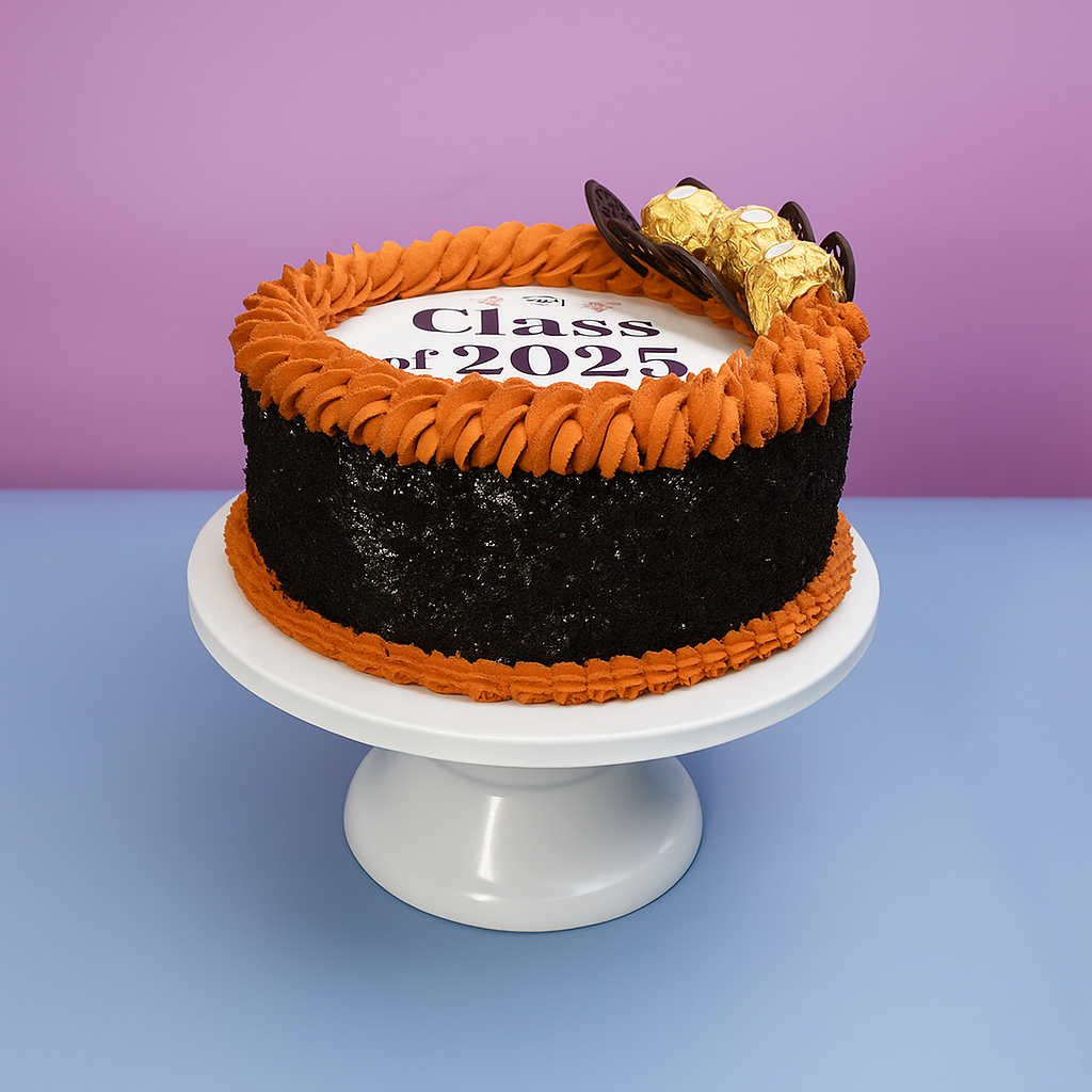 Circular Graduation Photo Cake