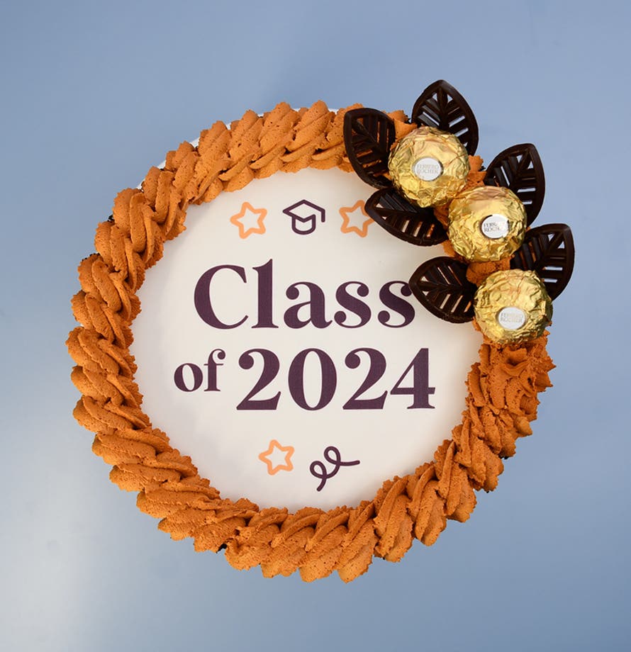 Circular Graduation Photo Cake