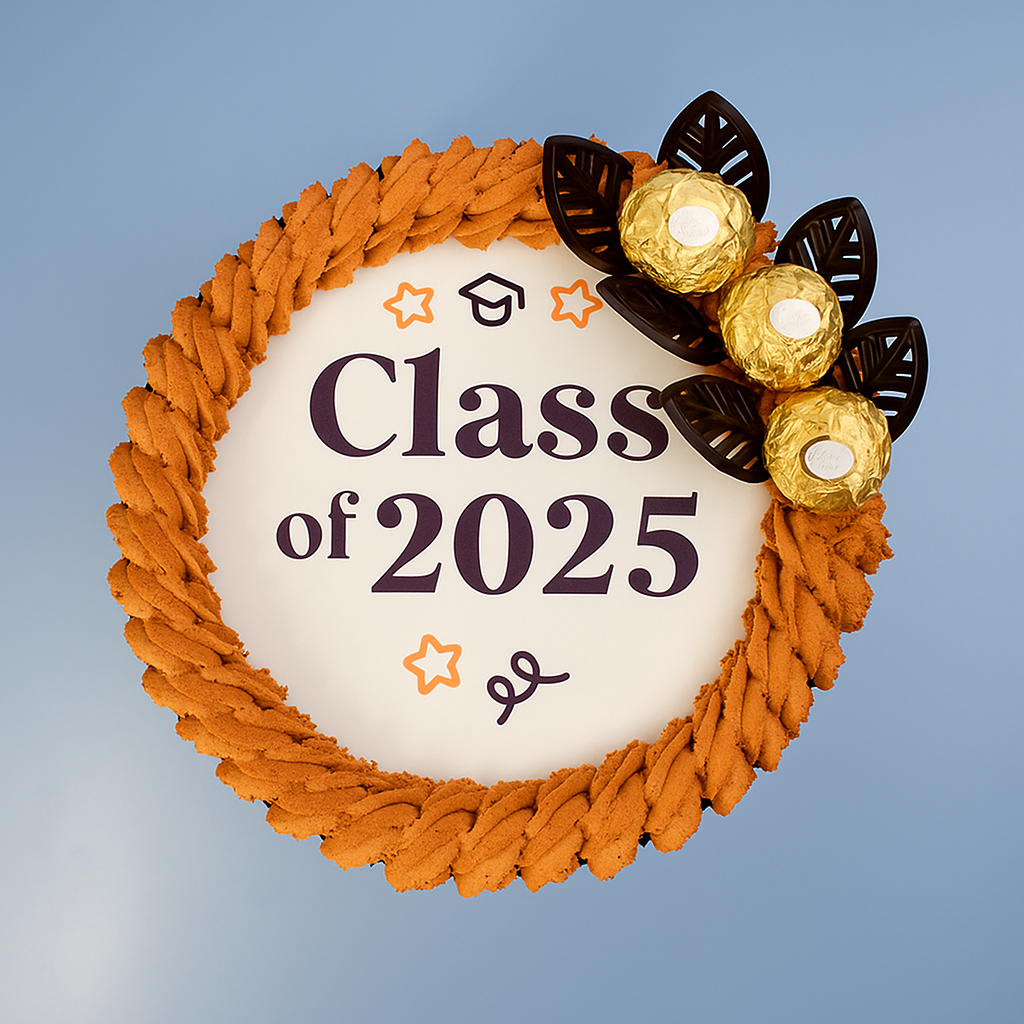 Circular Graduation Photo Cake
